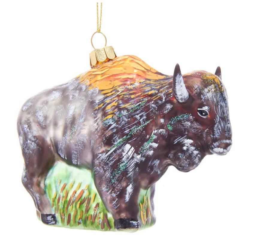 Glass Buffalo Ornament