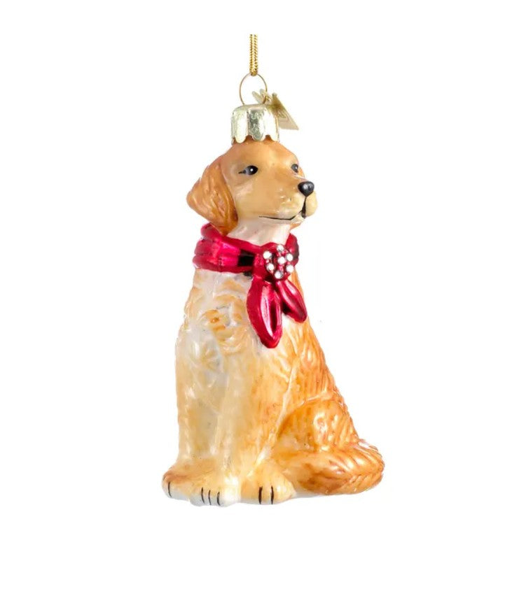 Golden Retriever Glass Ornament
