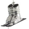 Ski Boots With Skis Glass Ornaments