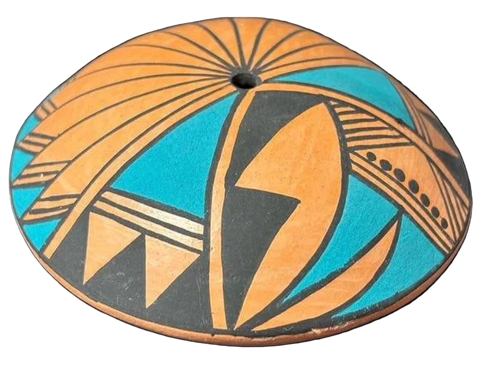 Vintage Native American Acoma Pueblo Pottery Seed Pot Signed Becky Pasquale