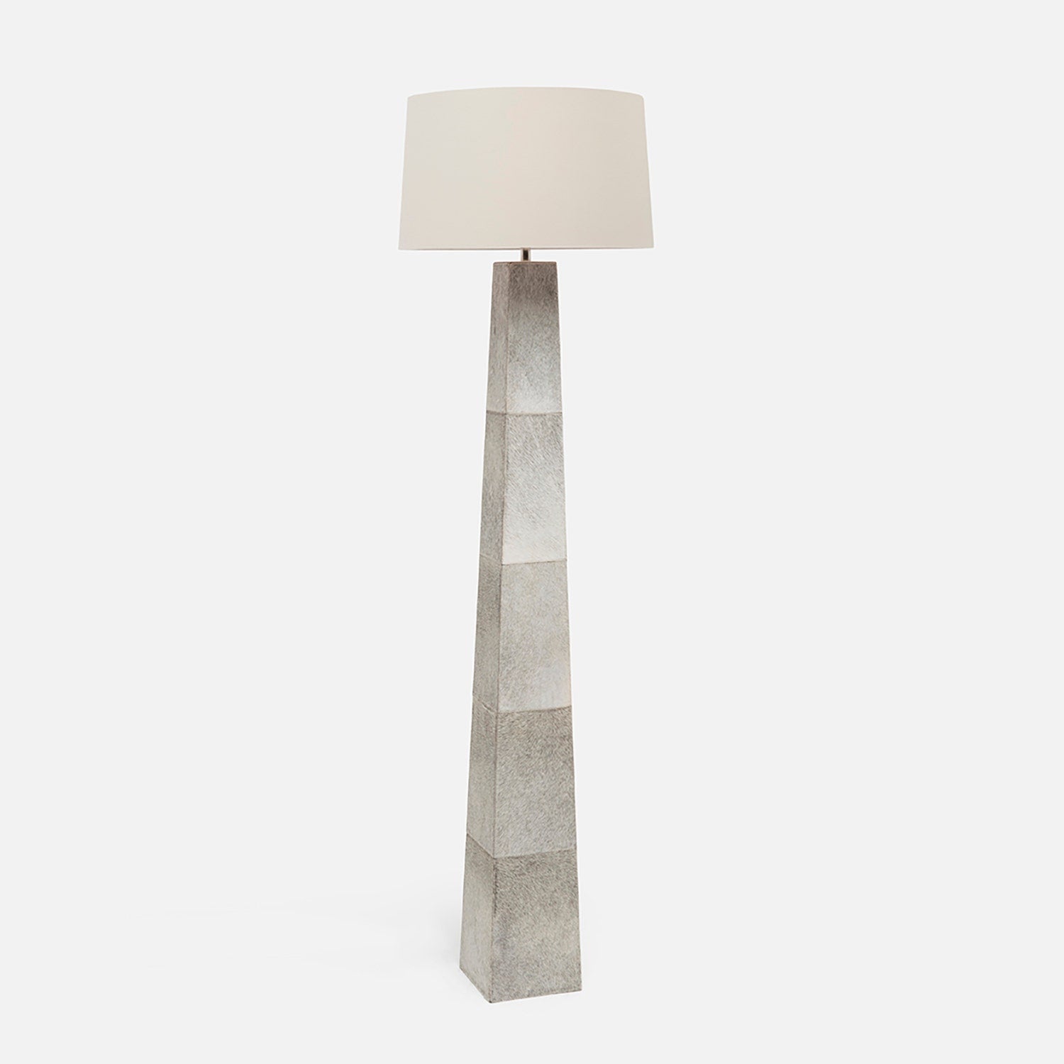 Alumet Cowhide Floor Lamp in Gray