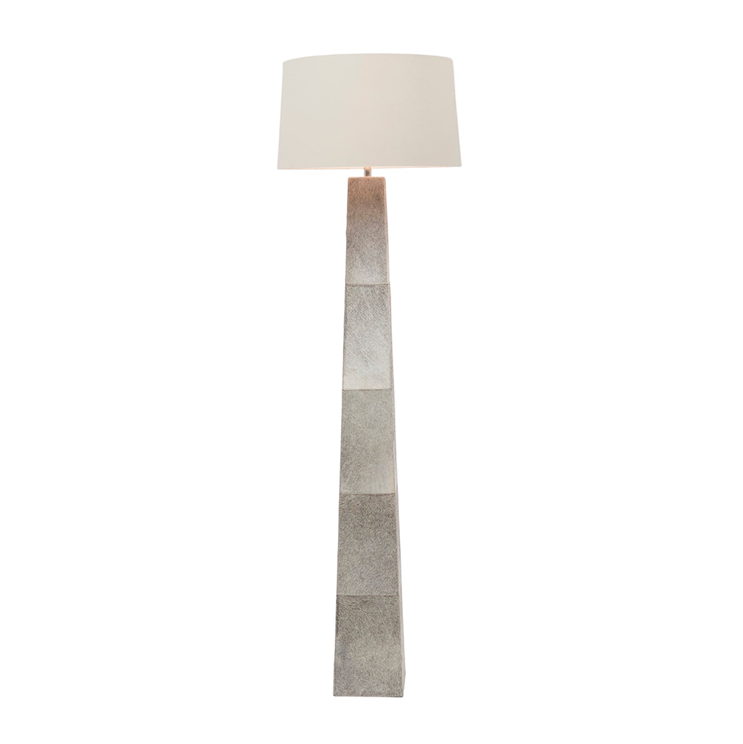 Alumet Cowhide Floor Lamp in Gray