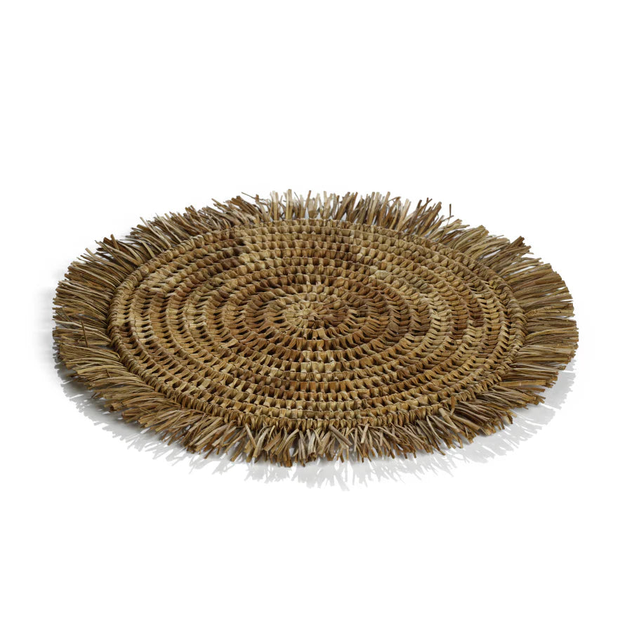 Round Tropical Pandan Fringed Placemat