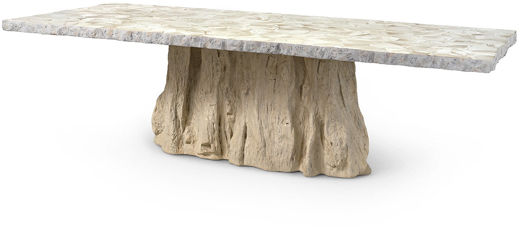 CAMILLA FOSSILIZED CLAM DINING TABLE