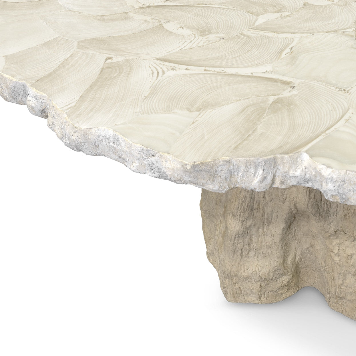 CAMILLA FOSSILIZED CLAM DINING TABLE