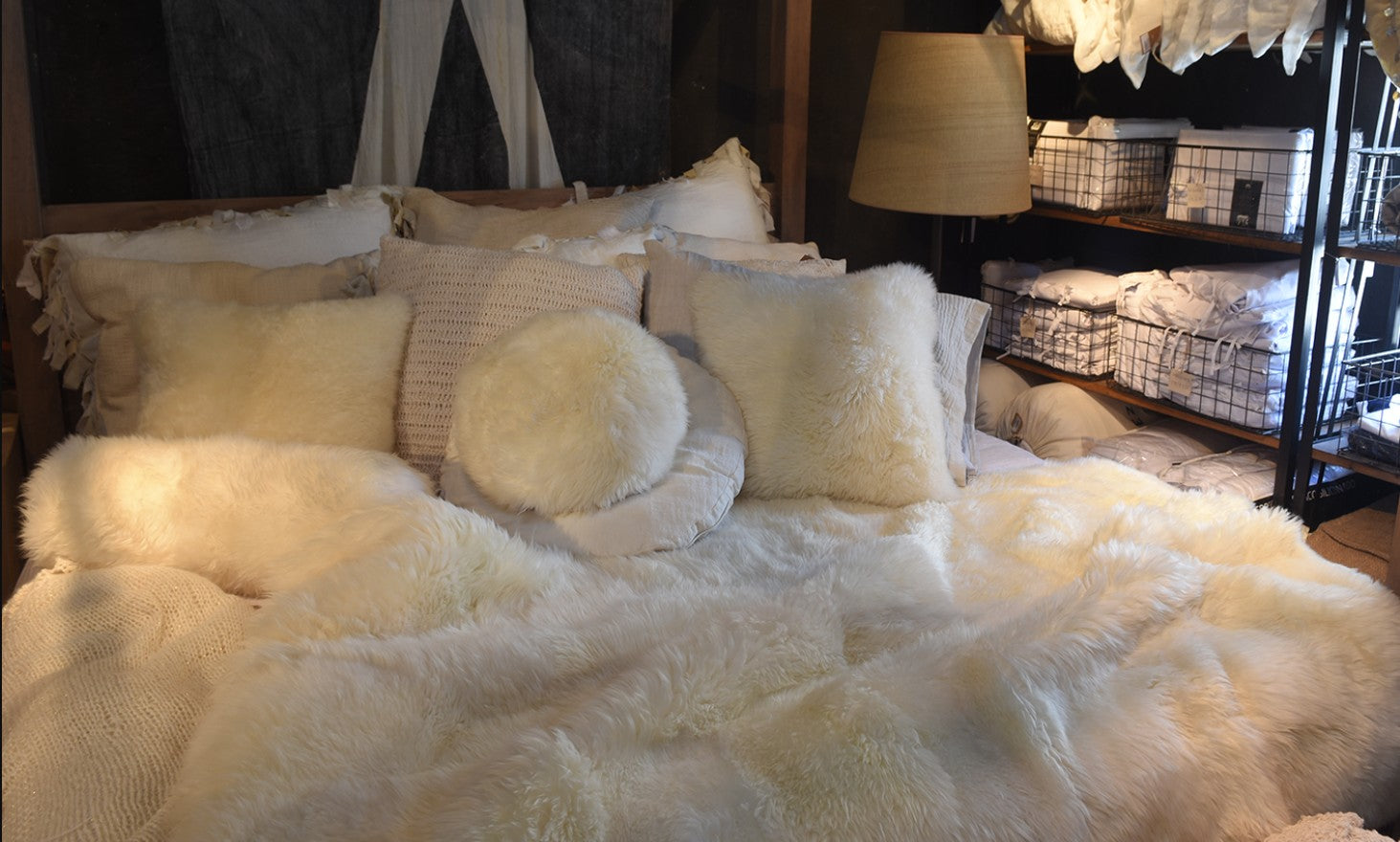 Natural Sheepskin Long Hair Throw