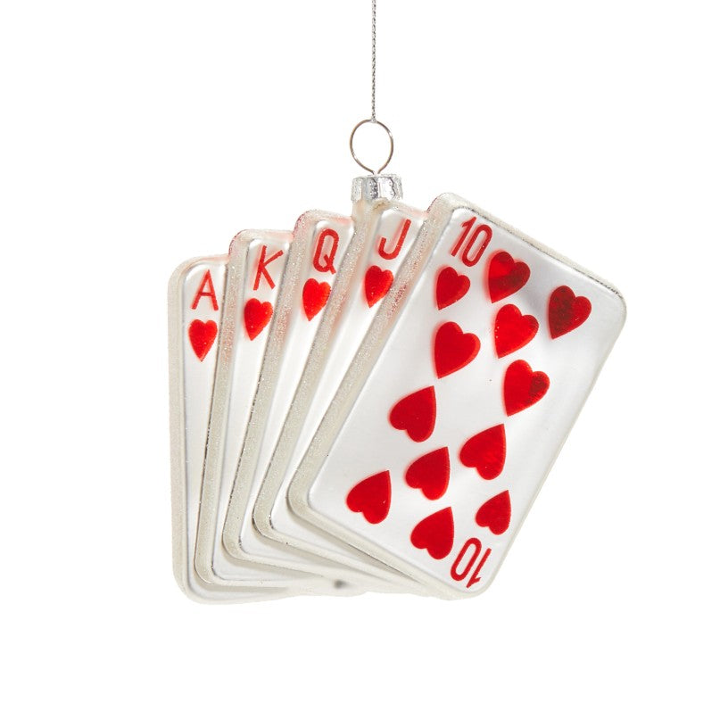Glass Playing Cards Ornament