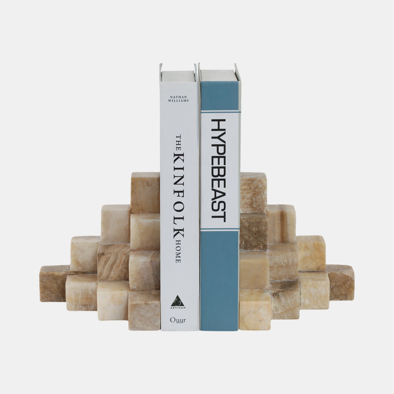 Onyx Cube Pyramid Bookends