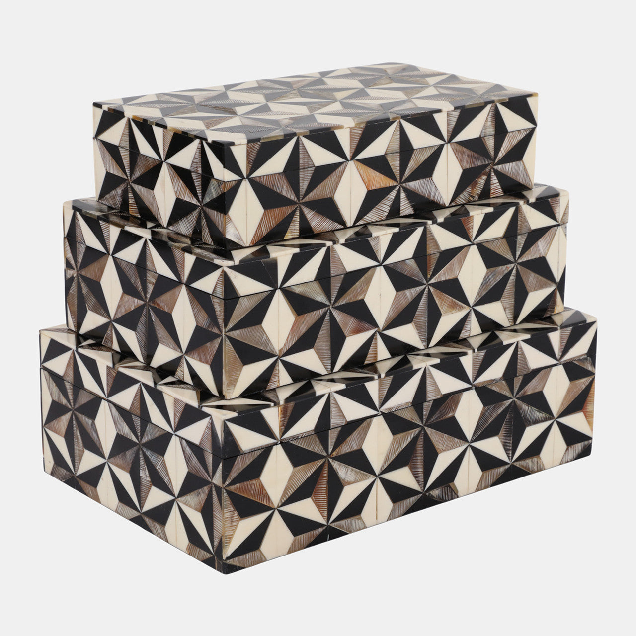 Set of 3 Starburst Horn Boxes