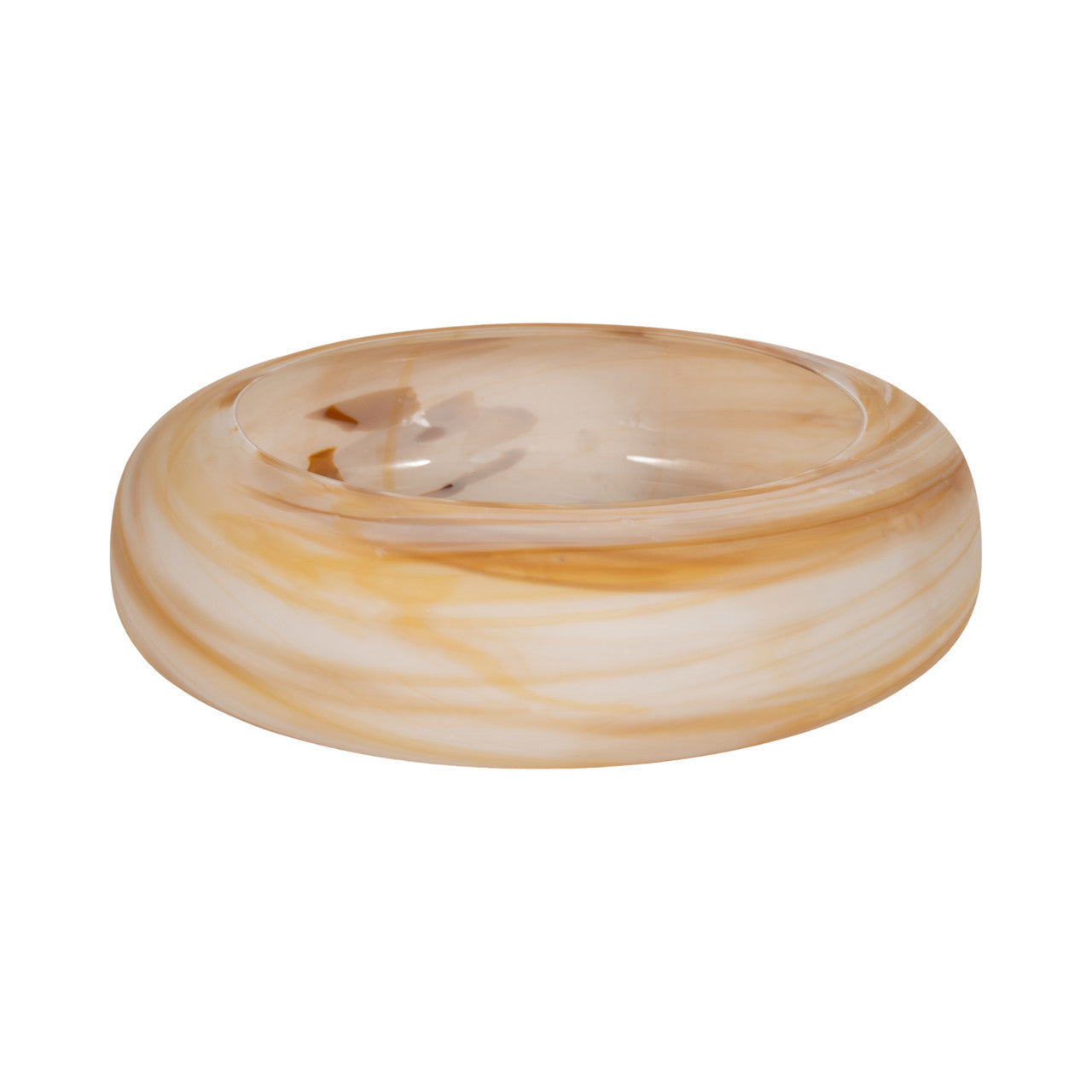 Large Garbo Brown Glass Bowl