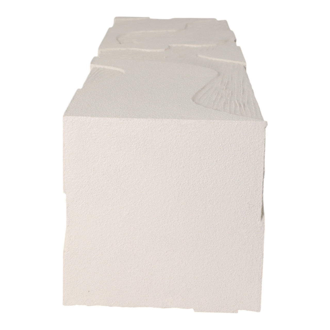 Wood Roanoke Carved Plaster Pedestal in Ivory