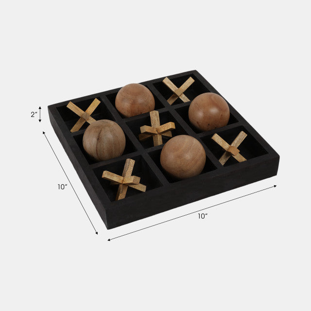 Wood Tic Tac Toe Board Game