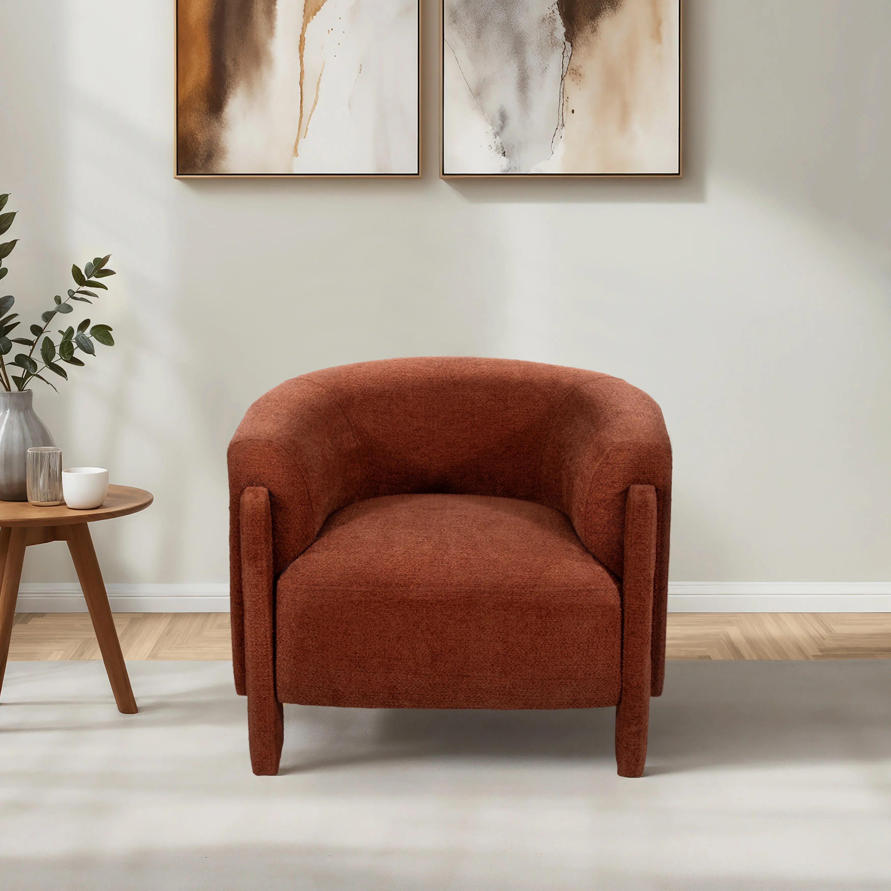 Rust Roundback Chair