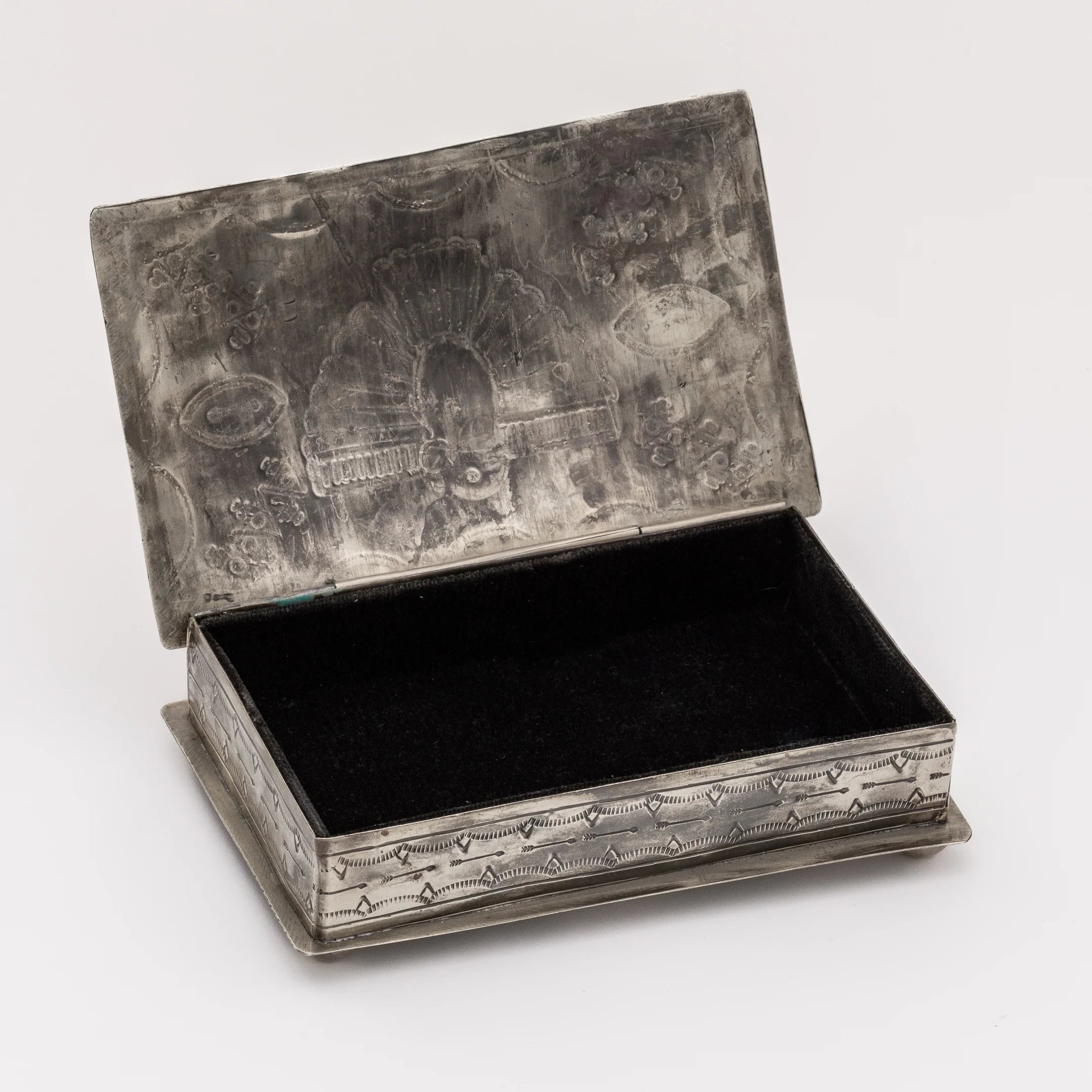 Turquoise Stamped Thunderbird Box