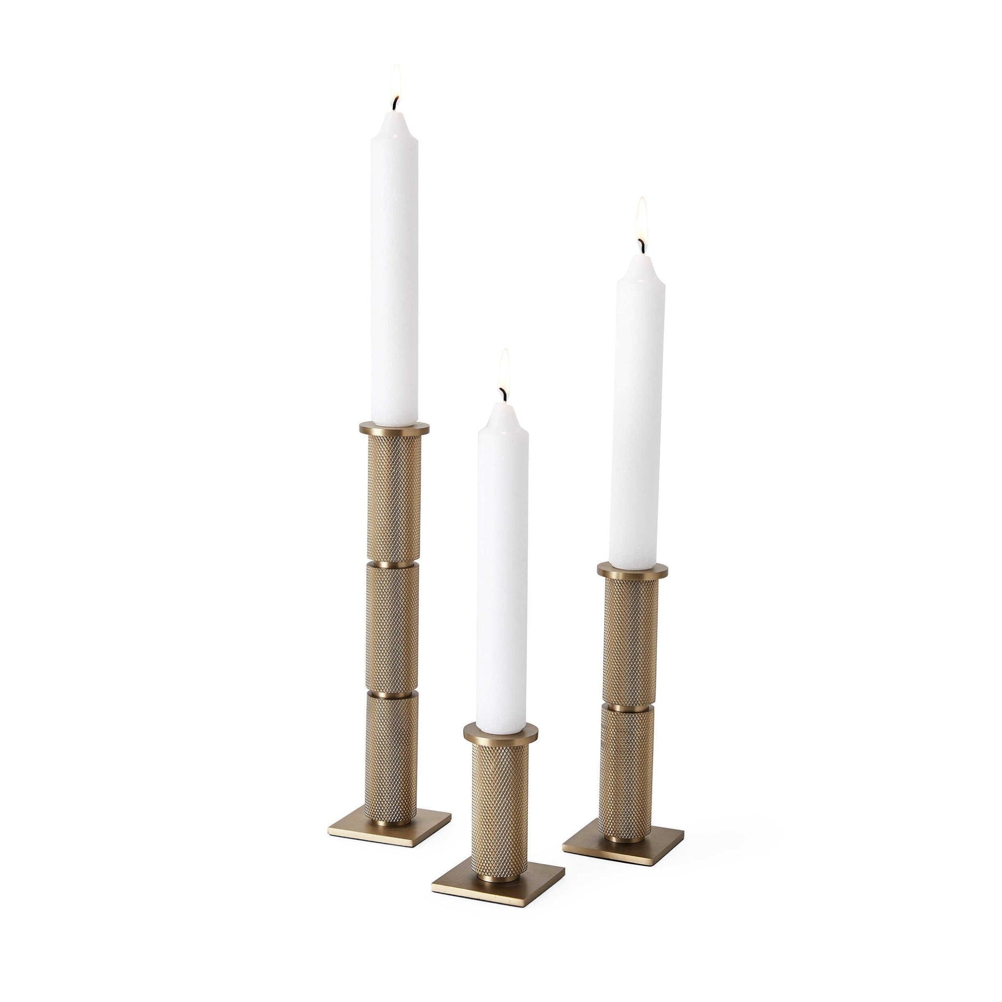 Knurled Taper Candleholders