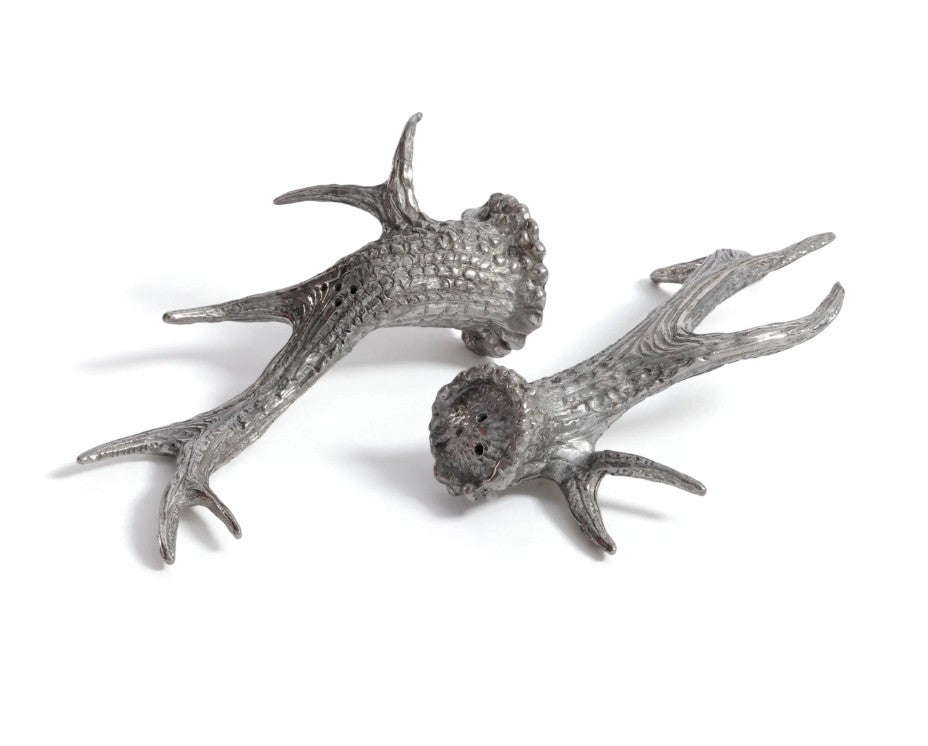 St. Anton Pewter Antler Salt and Pepper Shakers