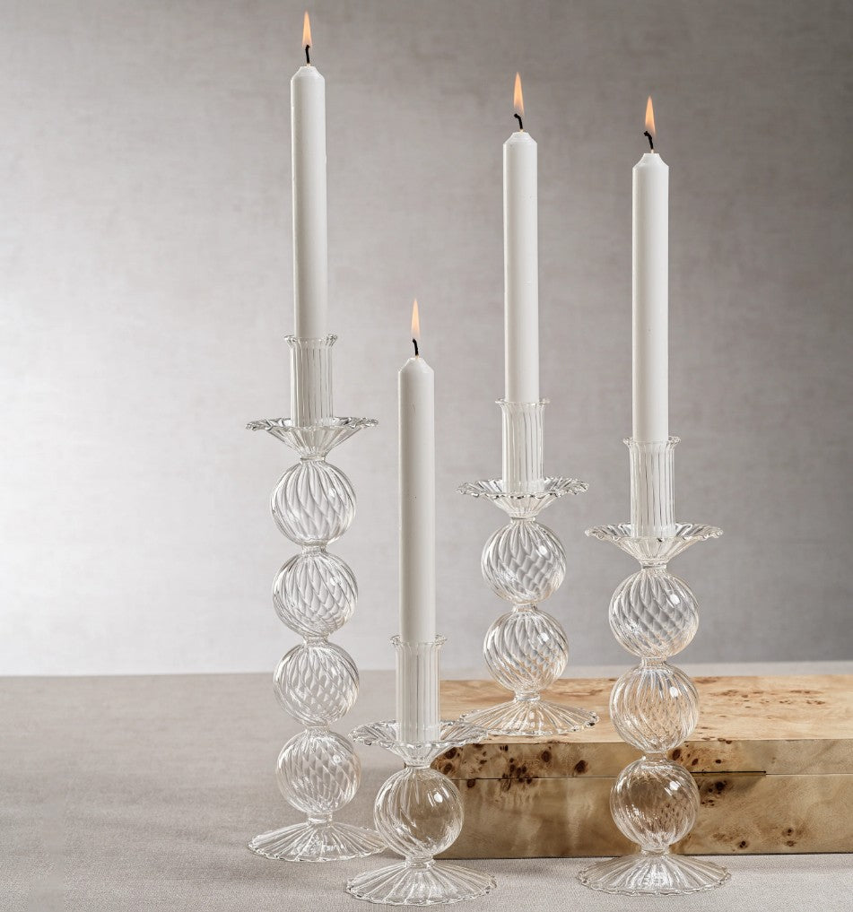 San Marco Swirl Glass Taper Holder