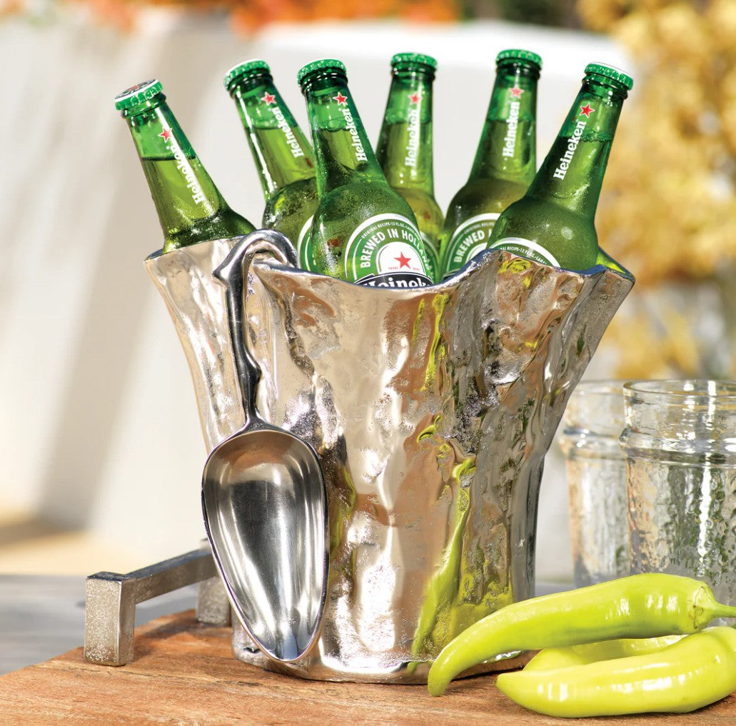 Alloy Ice Bucket with Scoop