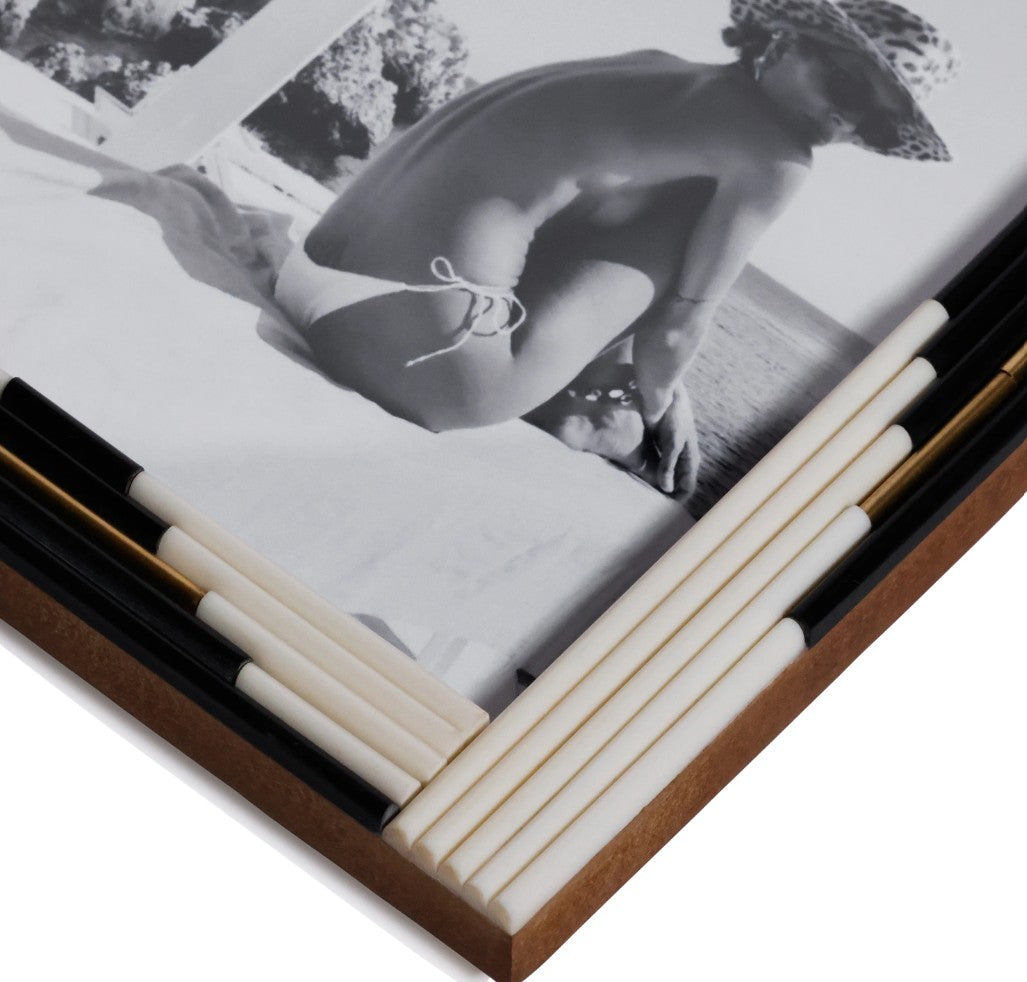 Menorca Piped Resin and Brass Inlaid Photo Frame