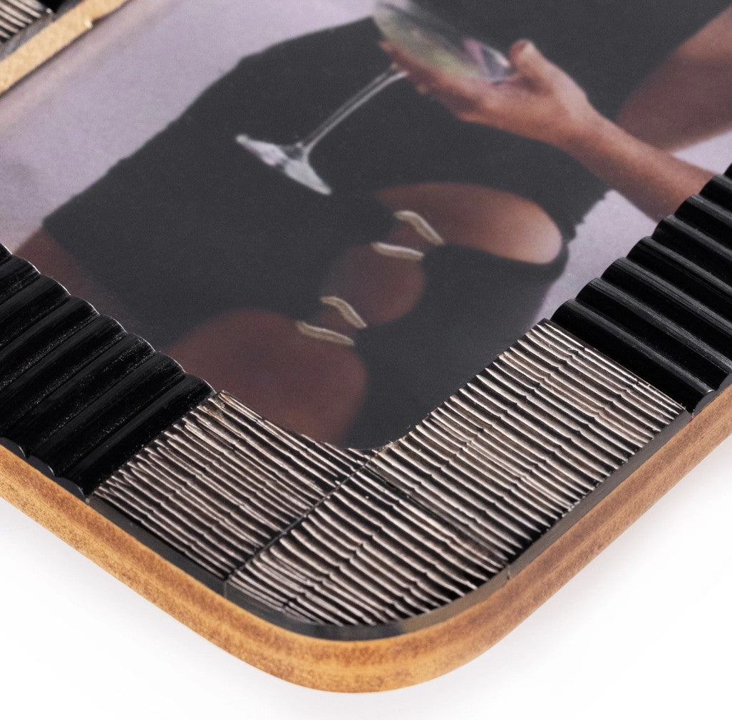 Majorca Black Chiseled Horn Photo Frame - 5x7