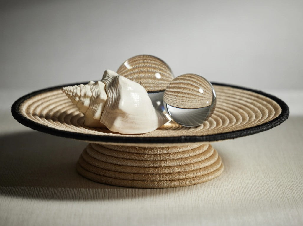 Martigues Coiled Abaca Footed Tray