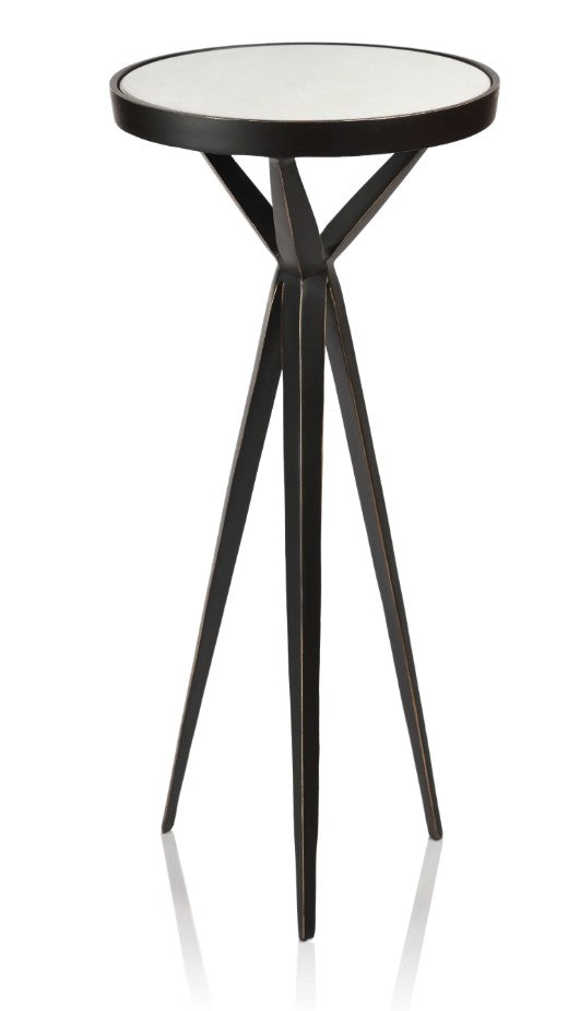 Tall Stuart Cocktail Table with Marble Top