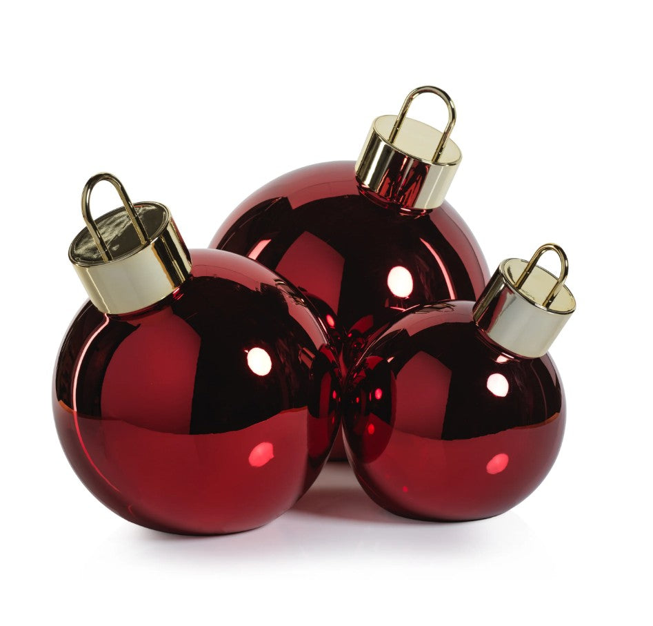 LED Metallic Glass Oversized Ornament Ball
