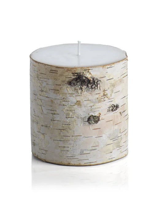 Small Birchwood Fragrance Free Pillar Candle