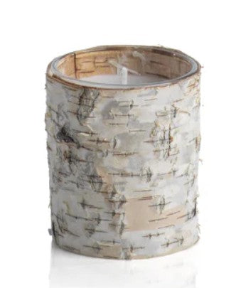 Natural Birch Covered Candle Jar
