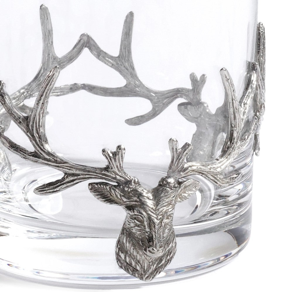 St. Anton Pewter and Glass Rocks Glass