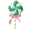 Glass Lollipop Ornaments - Green & Red