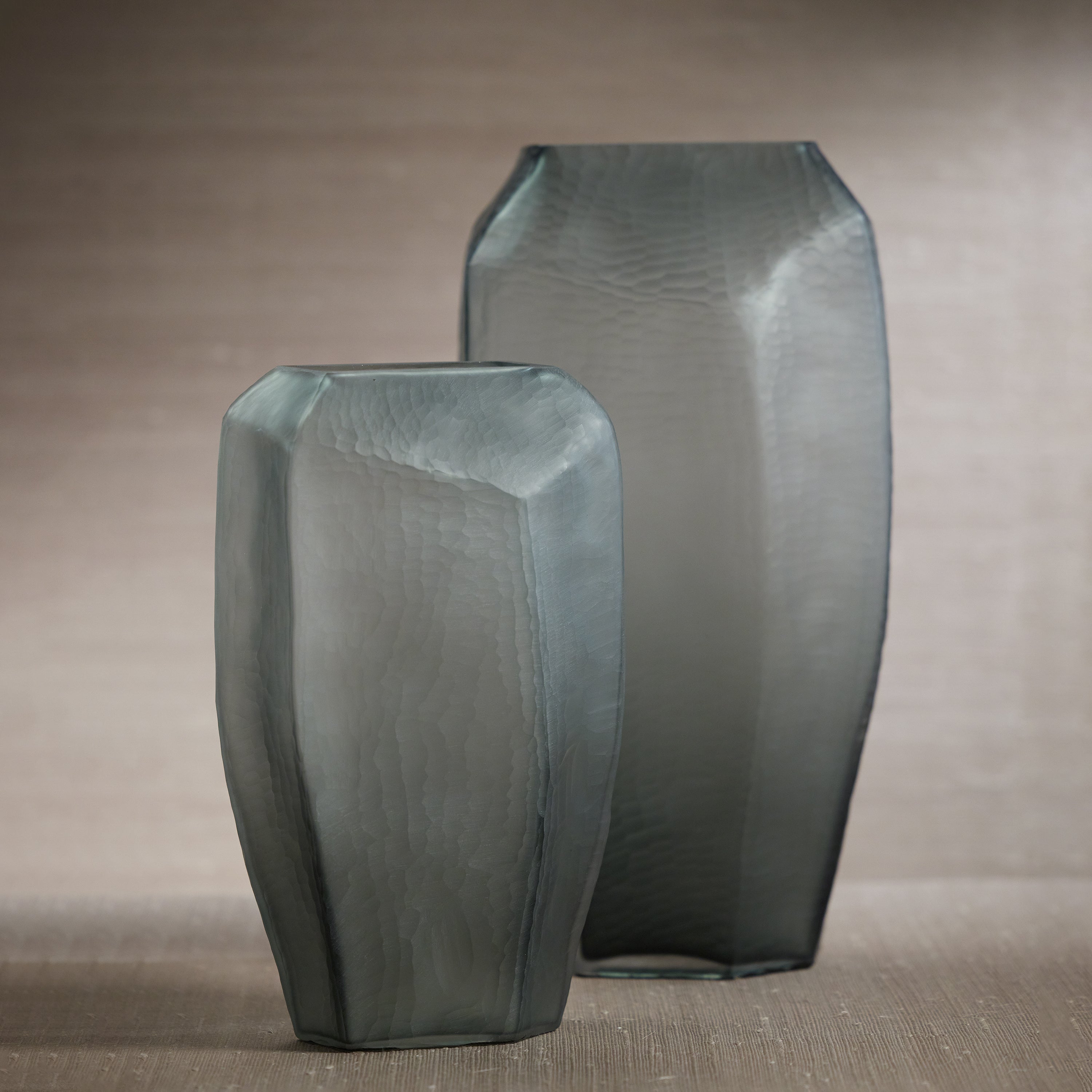 Banford Cut Glass Vase - Gray