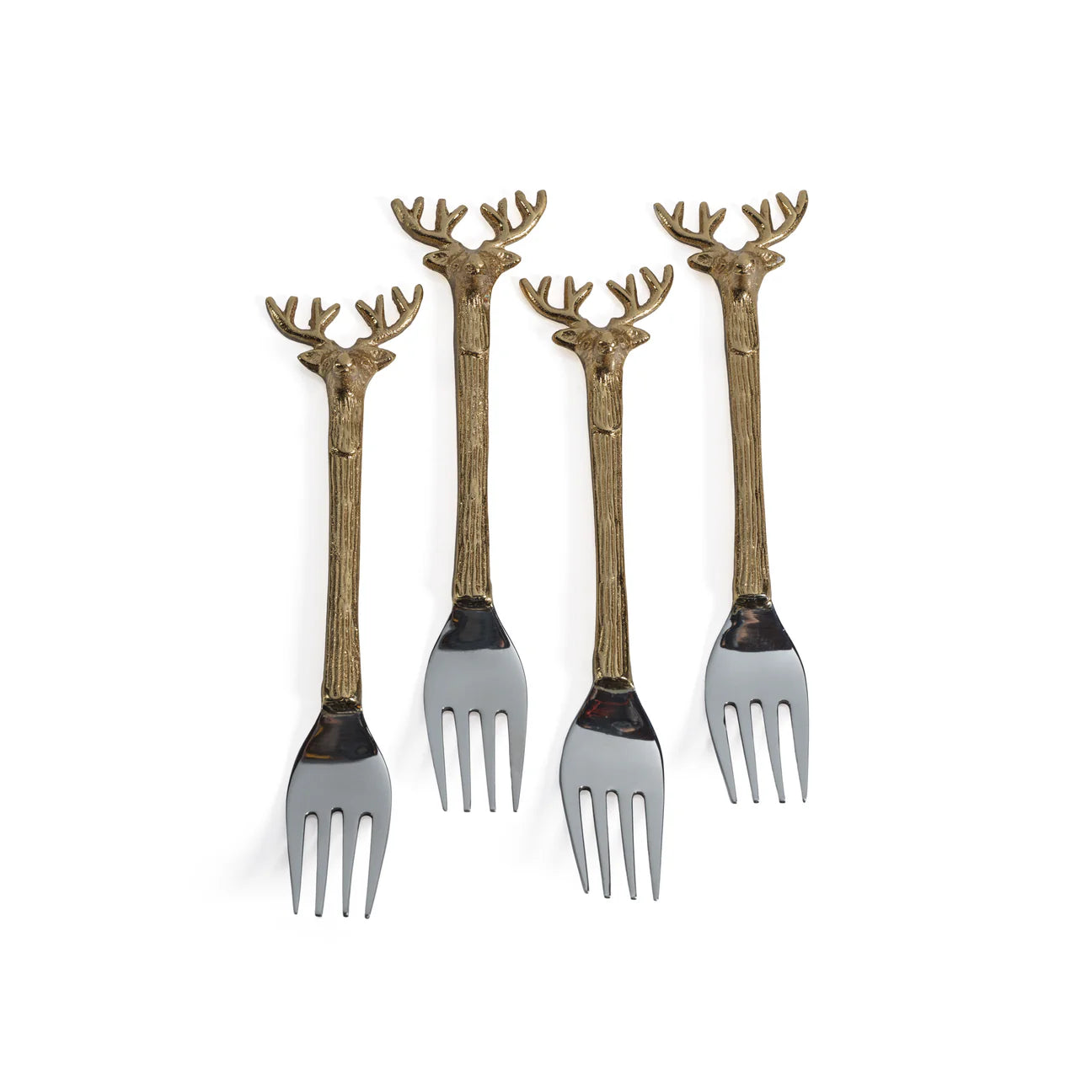 Stag's Head Hors d'oeuvre Forks set of 4