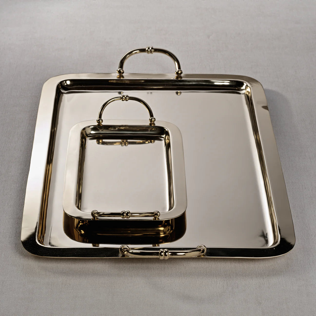 Manetta Steel and Brass Tray