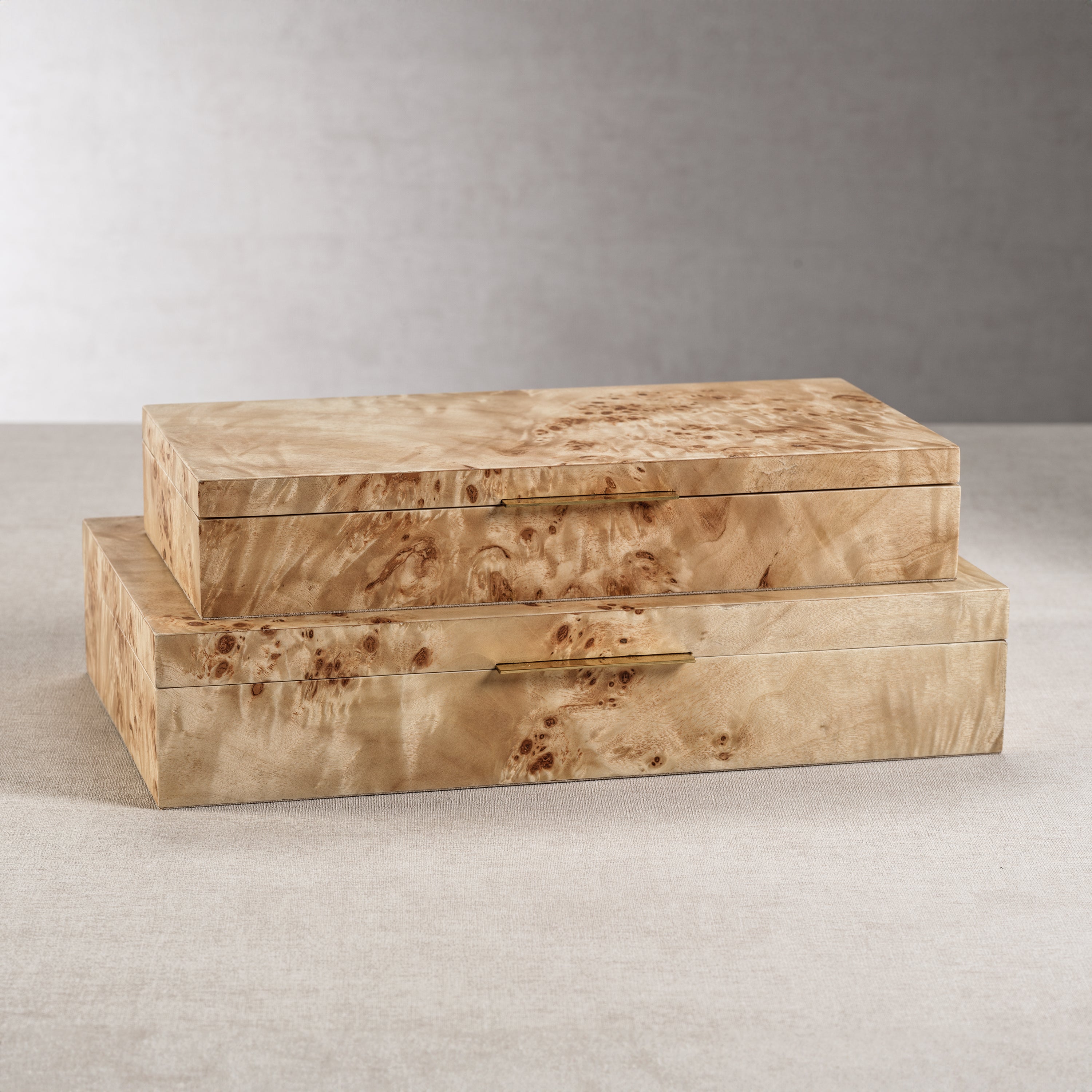 Burl Wood Veneer Box - Large