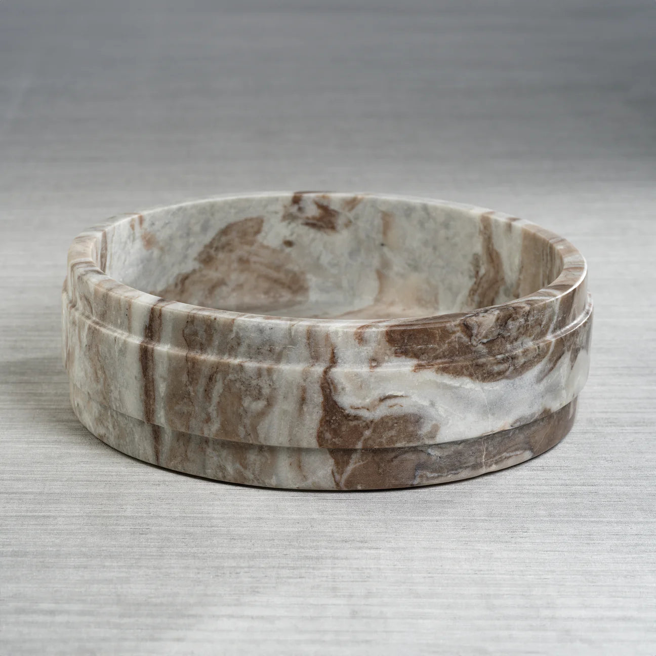 Arabescato Long Organic Shape Marble Bowl