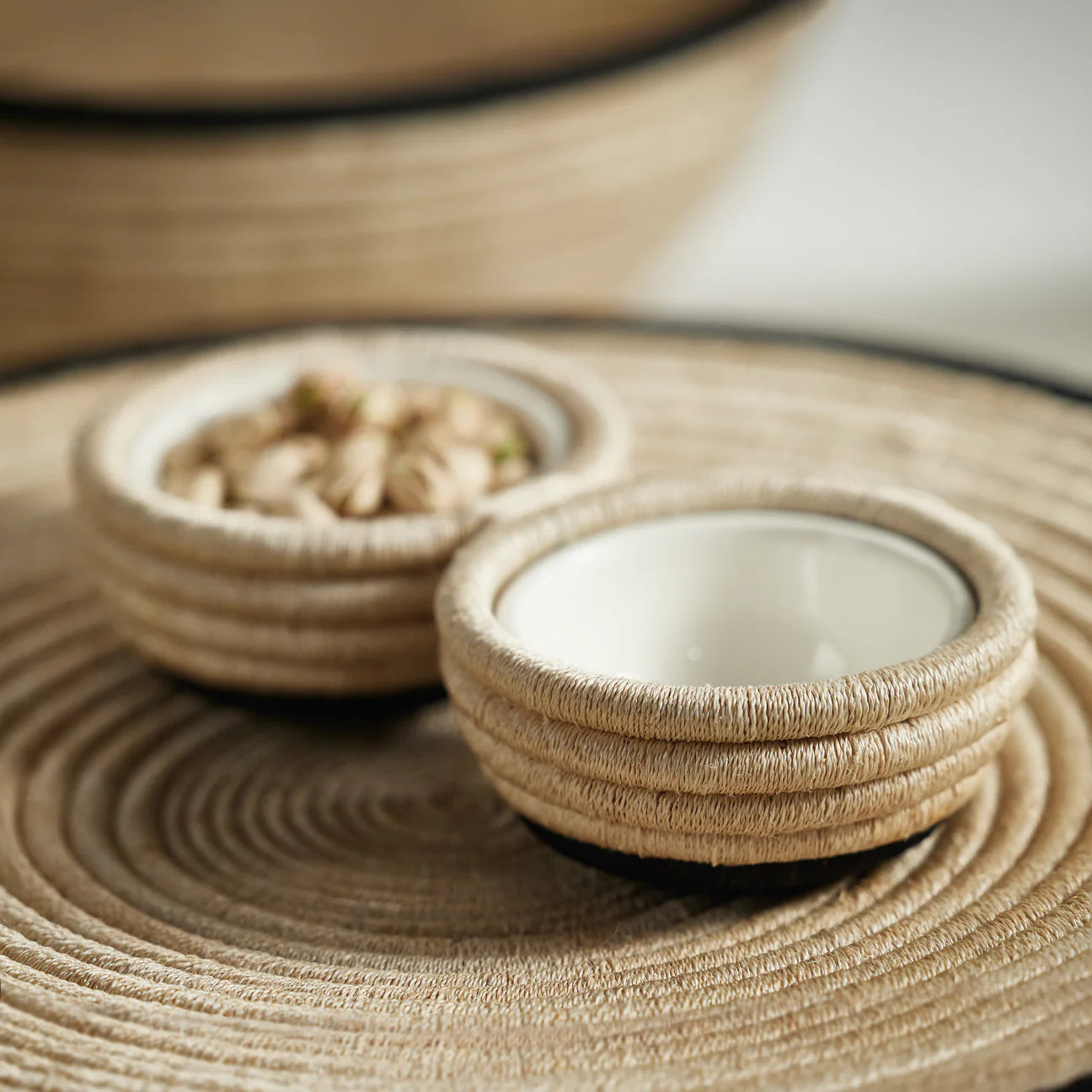 Martigues Coiled Abaca 2 Section Condiment Bowl