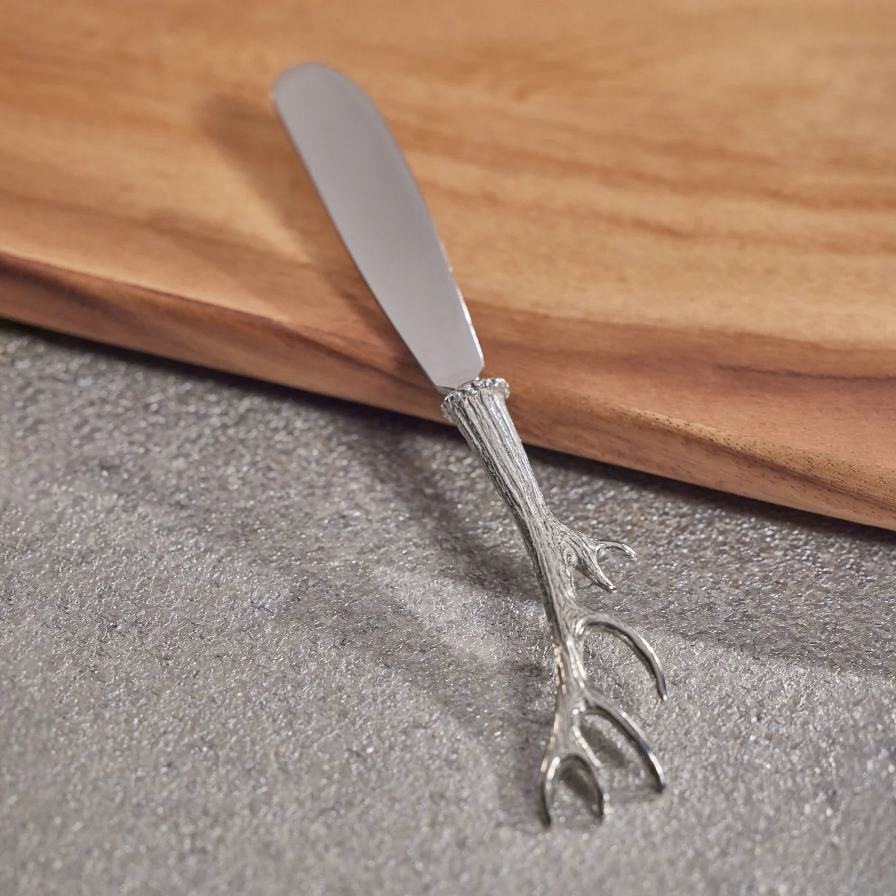 Davos Antler Design Pewter Butter and Cheese Knife