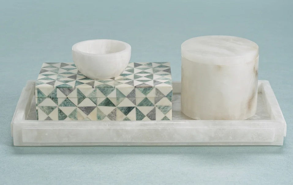 Côte d'Azur Alabaster Vanity Tray