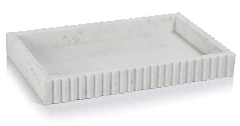 Large Camogli Scalloped Marble Tray