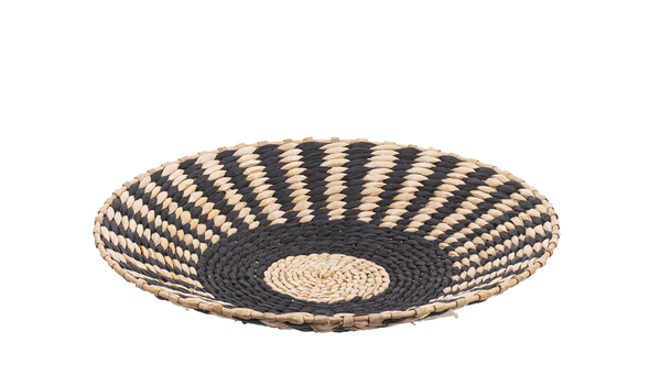 Large Woven Natural & Black Wall Baskets
