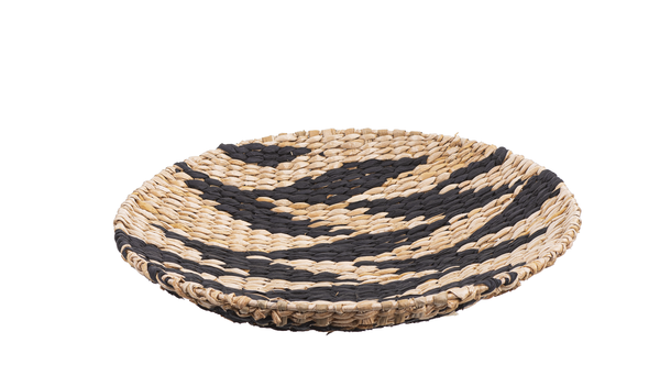 Large Woven Natural & Black Wall Baskets