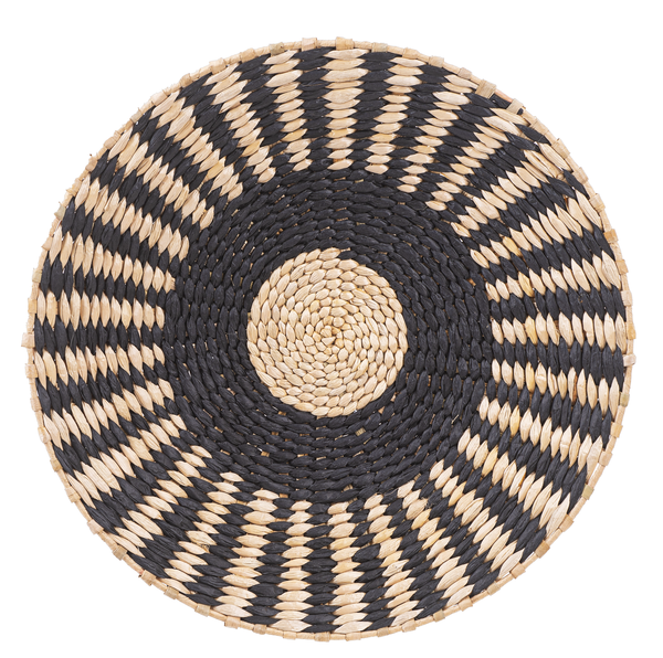 Large Woven Natural & Black Wall Baskets