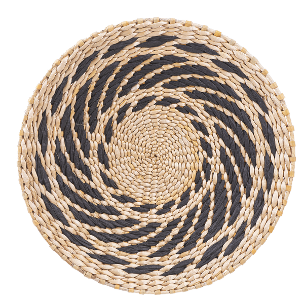 Large Woven Natural & Black Wall Baskets