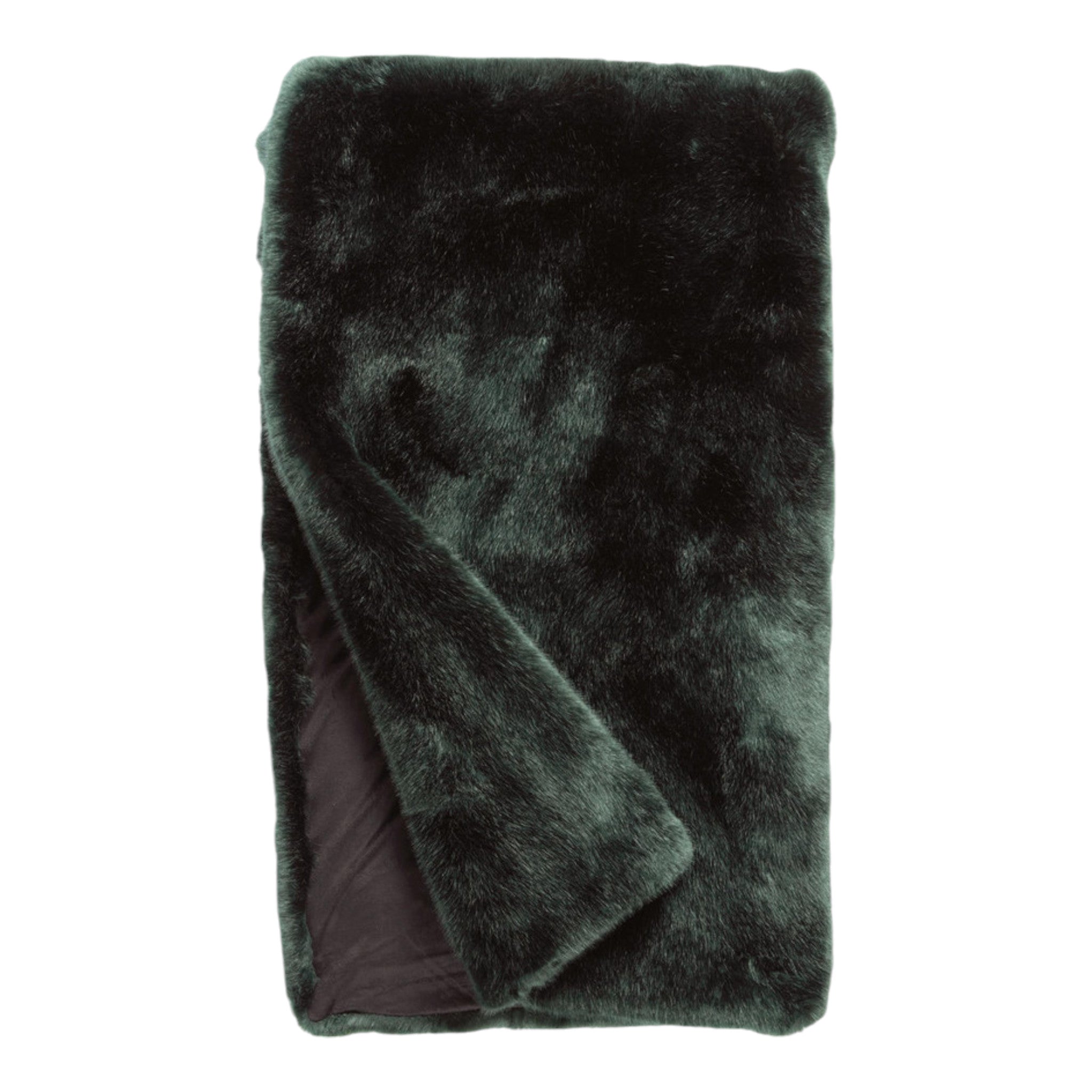 Emerald Mink Faux Fur Throw