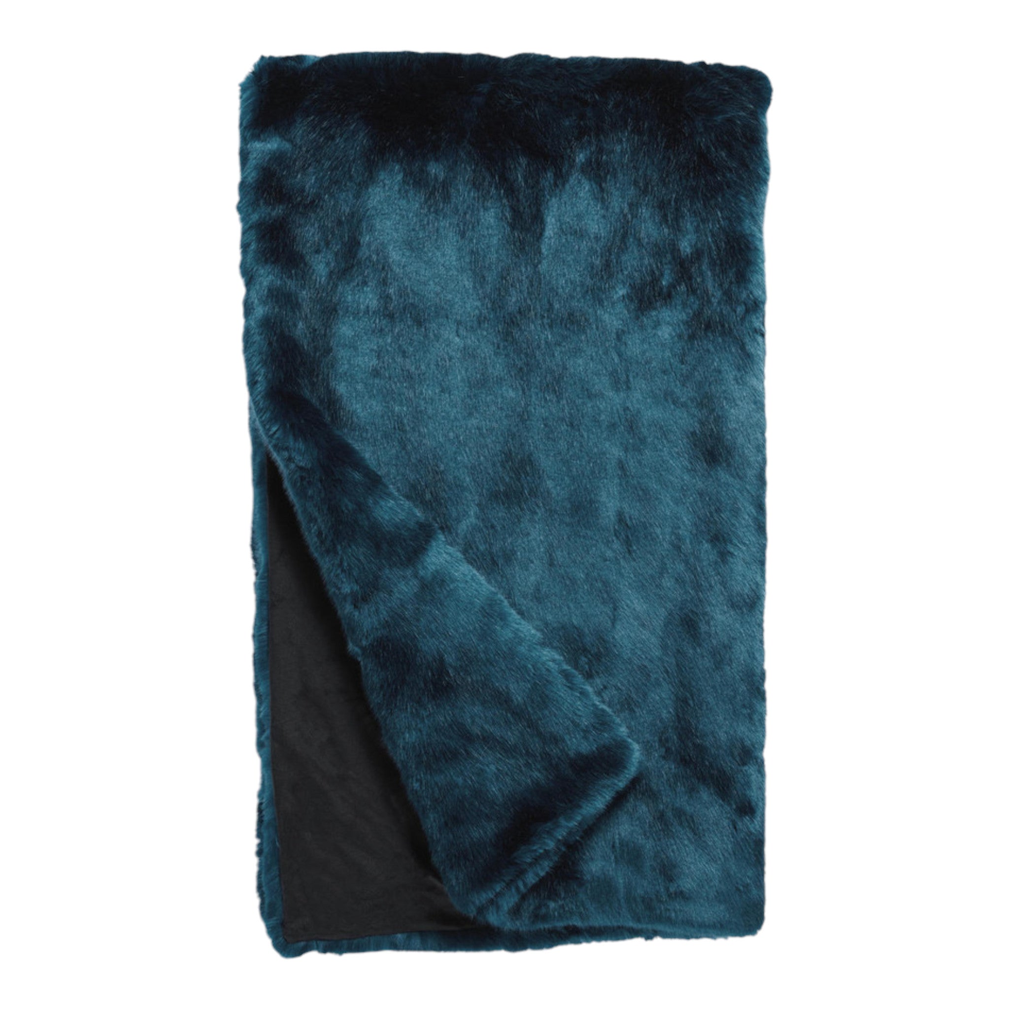 Couture Collection Sapphire Mink Faux Fur Throw 60" x 72"