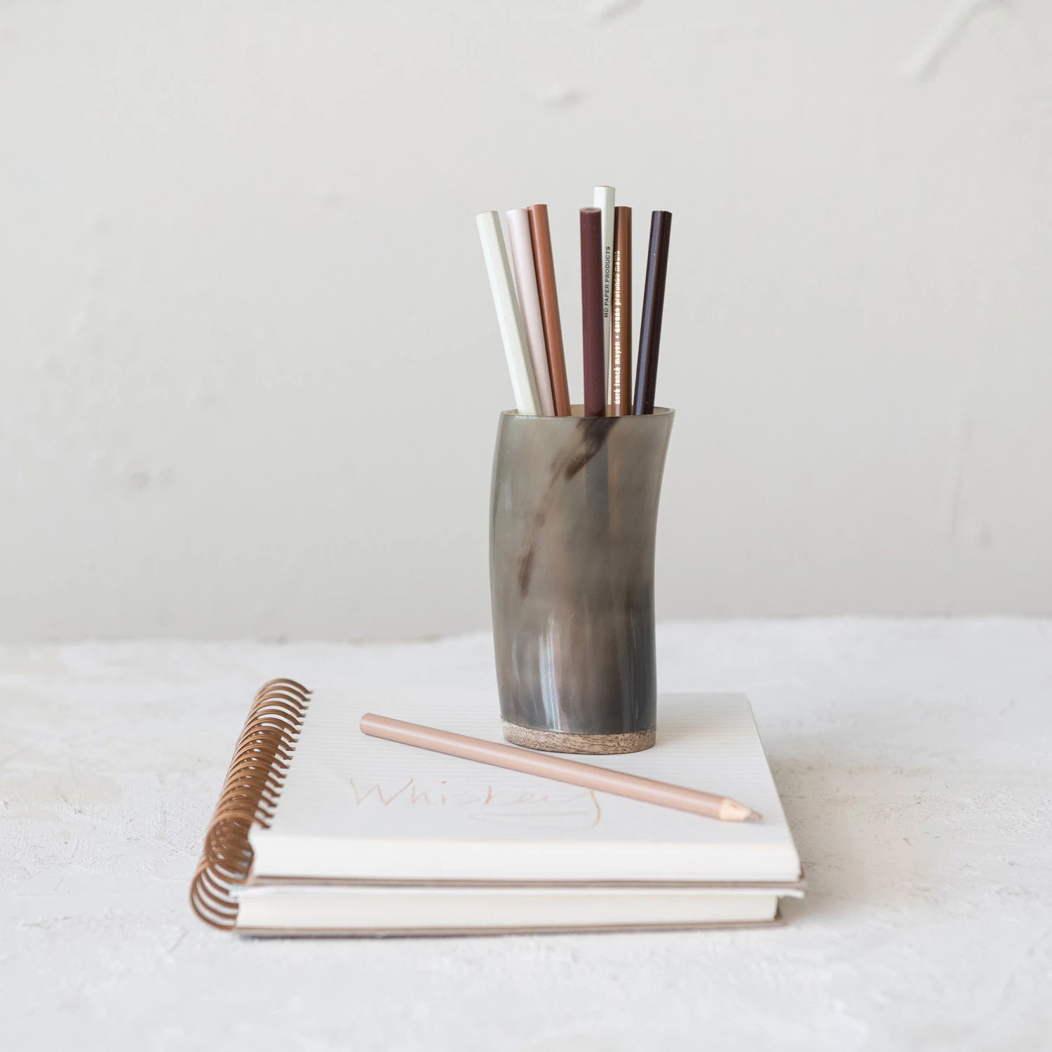 Hollow Horn Pencil Holder