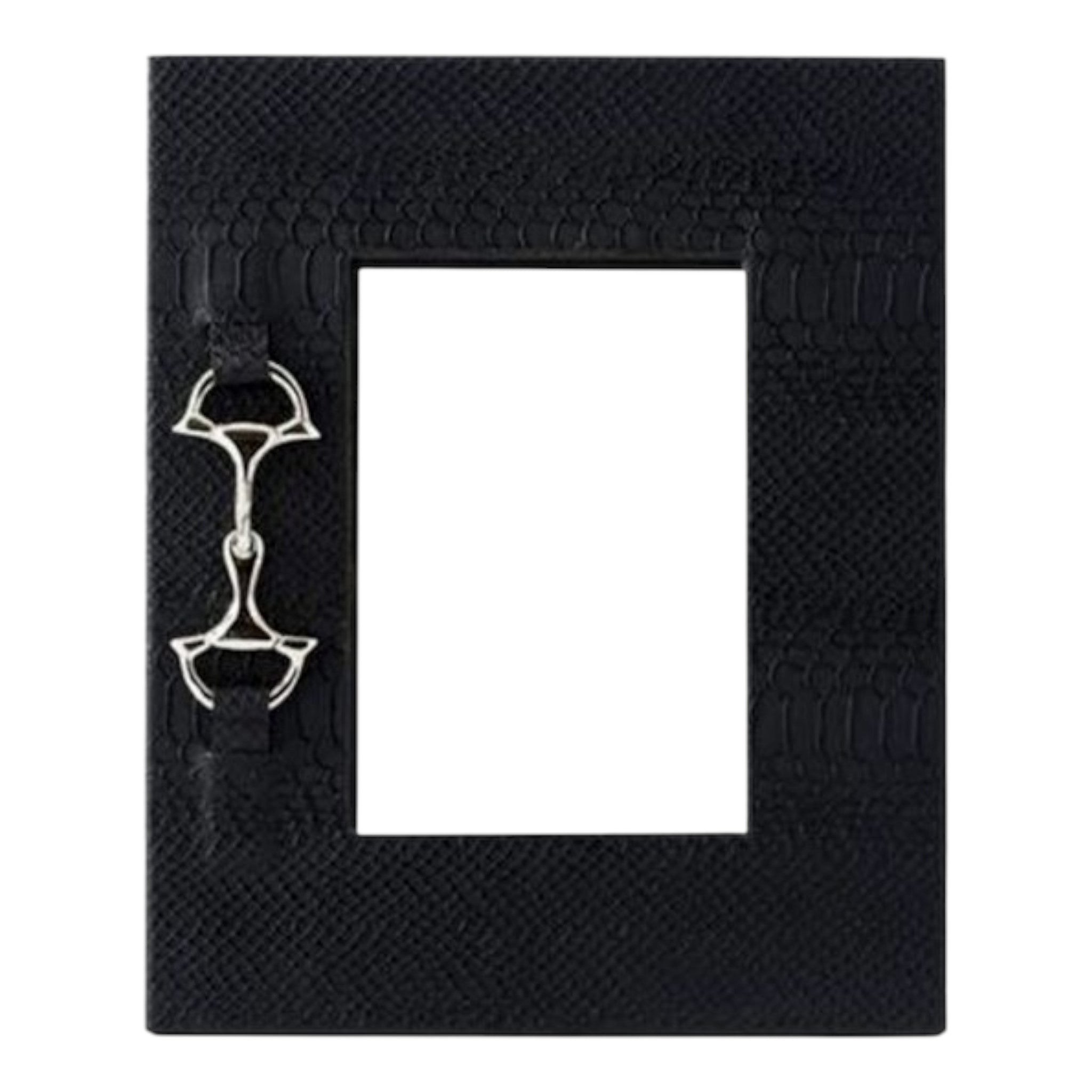 Black Leather Horse Bit Frame