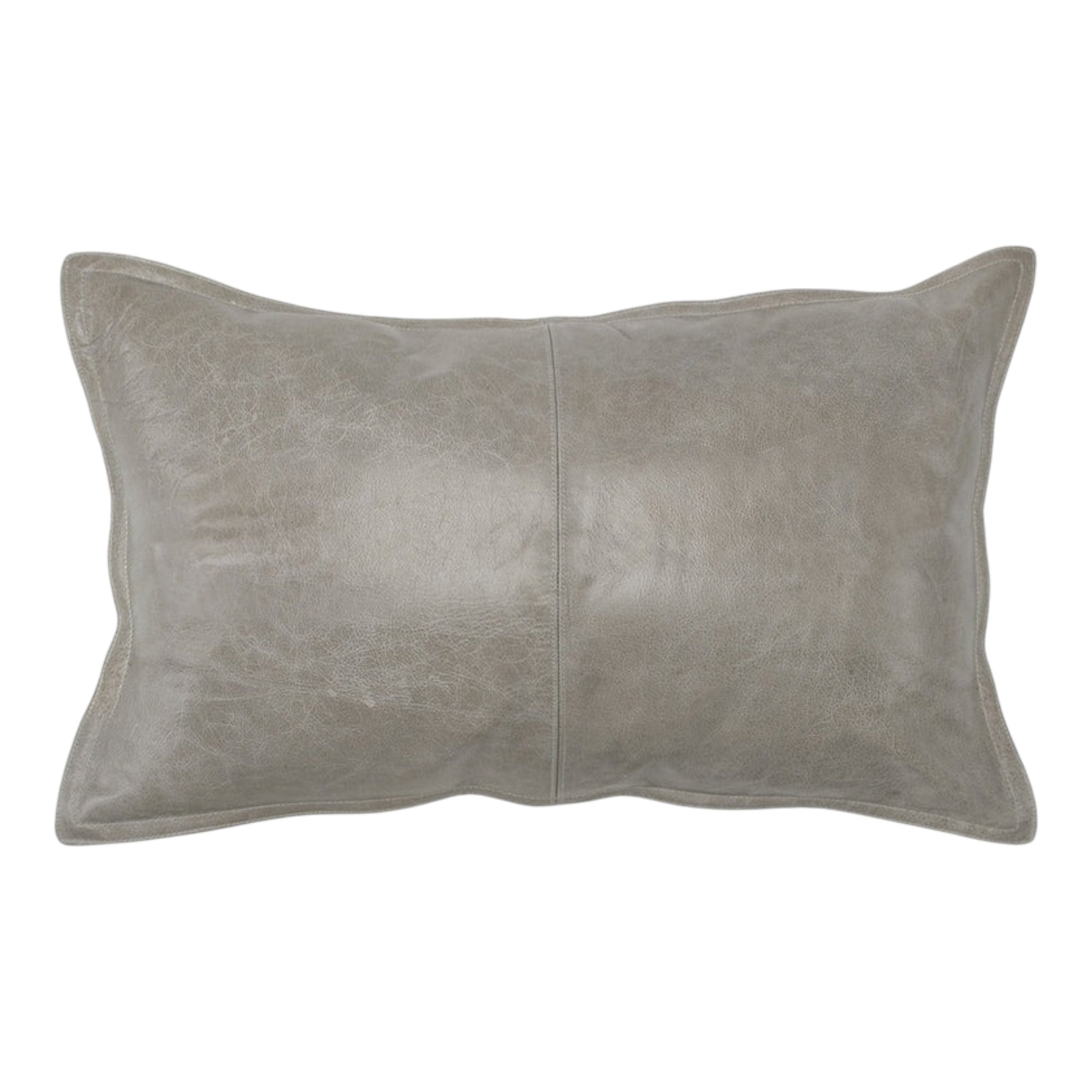 Leather Pike Lumbar Pillow Gray