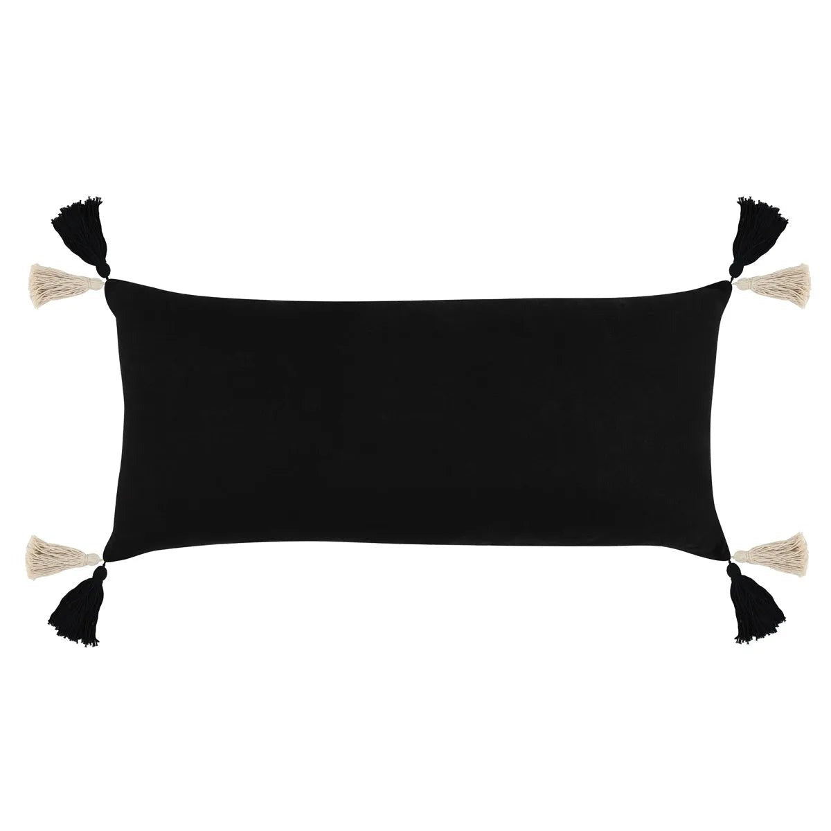 Serra Black and Natural Lumbar Pillow